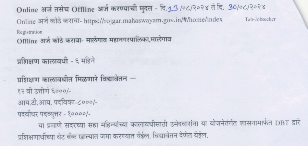 Malegaon Mahanagarpalika Bharti 2024 Main